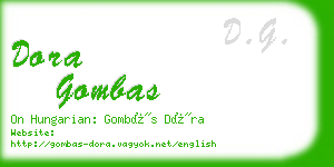 dora gombas business card
